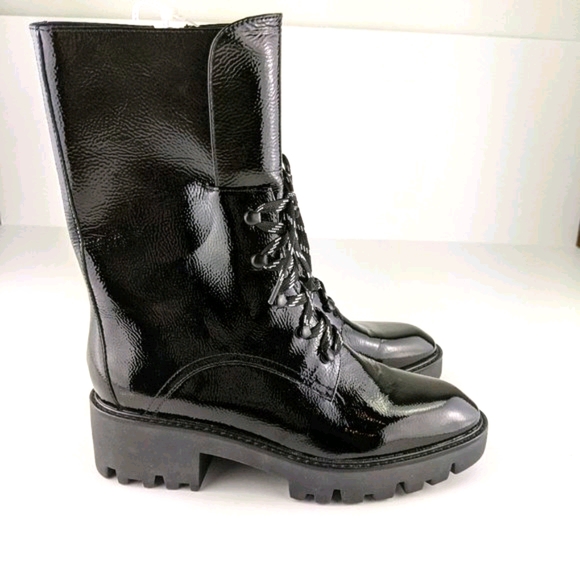 New Donald Pliner Elyas Combat Boot Black Size 6M - Picture 5 of 8